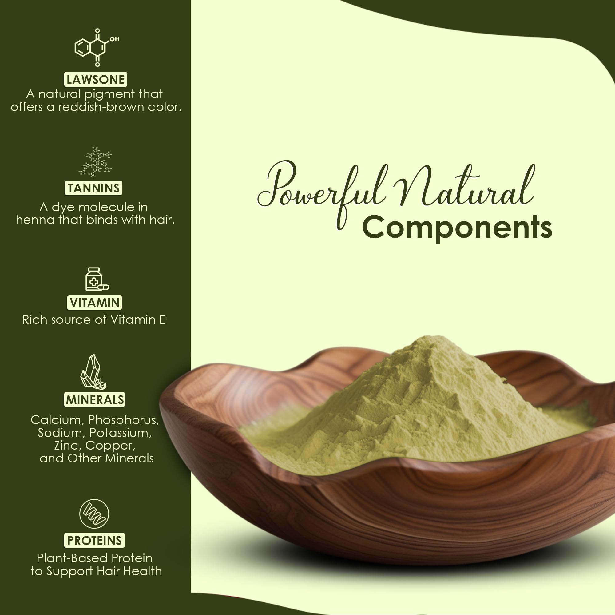 Mi Nature Pure Henna Powder (Lawsonia Inermis) 454g(16oz) - Natural Plant-Based Hair Coloring & Conditioning Treatment - Herbal Hair Care Formula - No Added Preservatives - Image 4