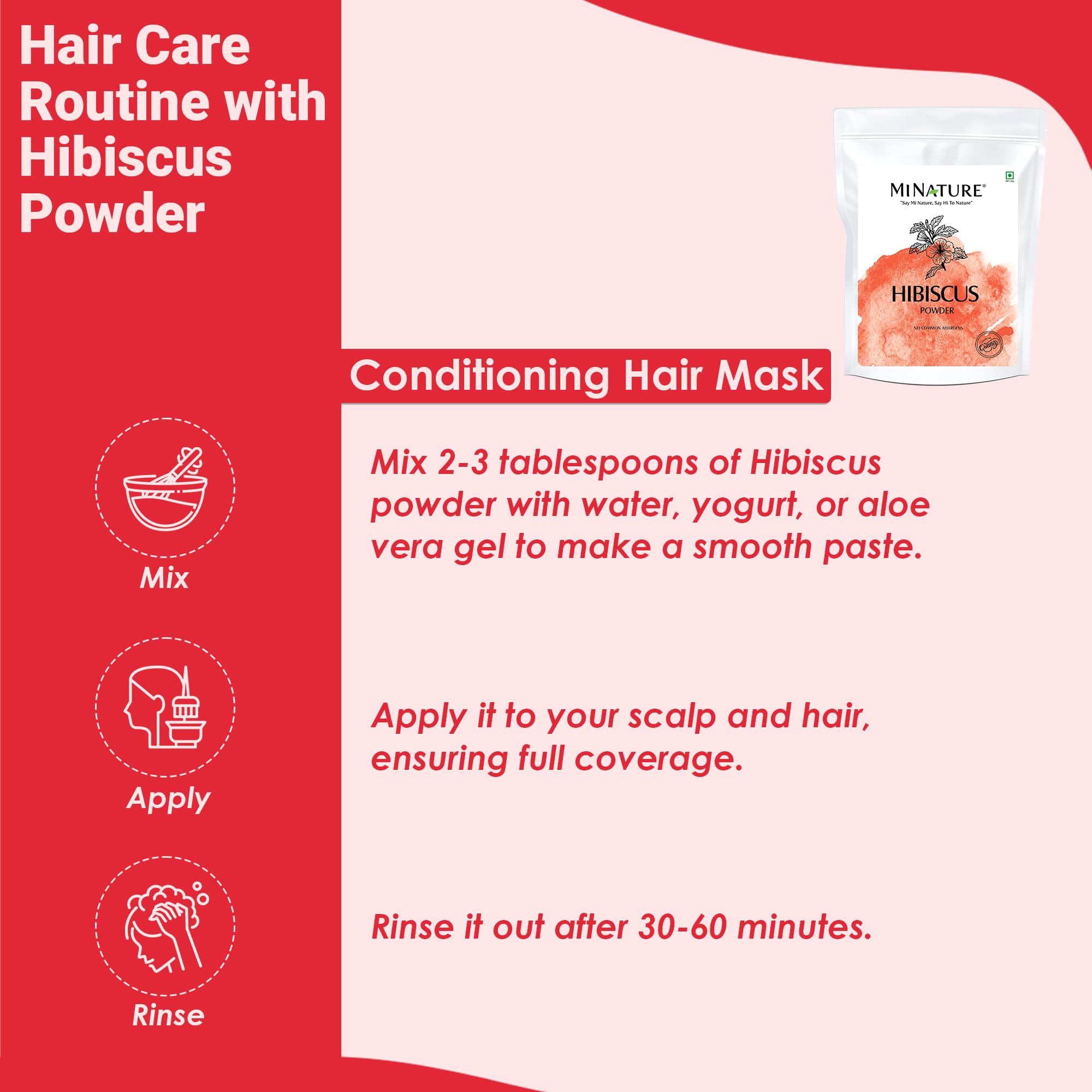 minature 100% Pure Hibiscus (Gudhal) Powder 114g (4 oz) | 100% Natural (Sabdariffa) Powderfor Hair Care, Face Pack, Tea & DIY Herbal Remedies - Image 5
