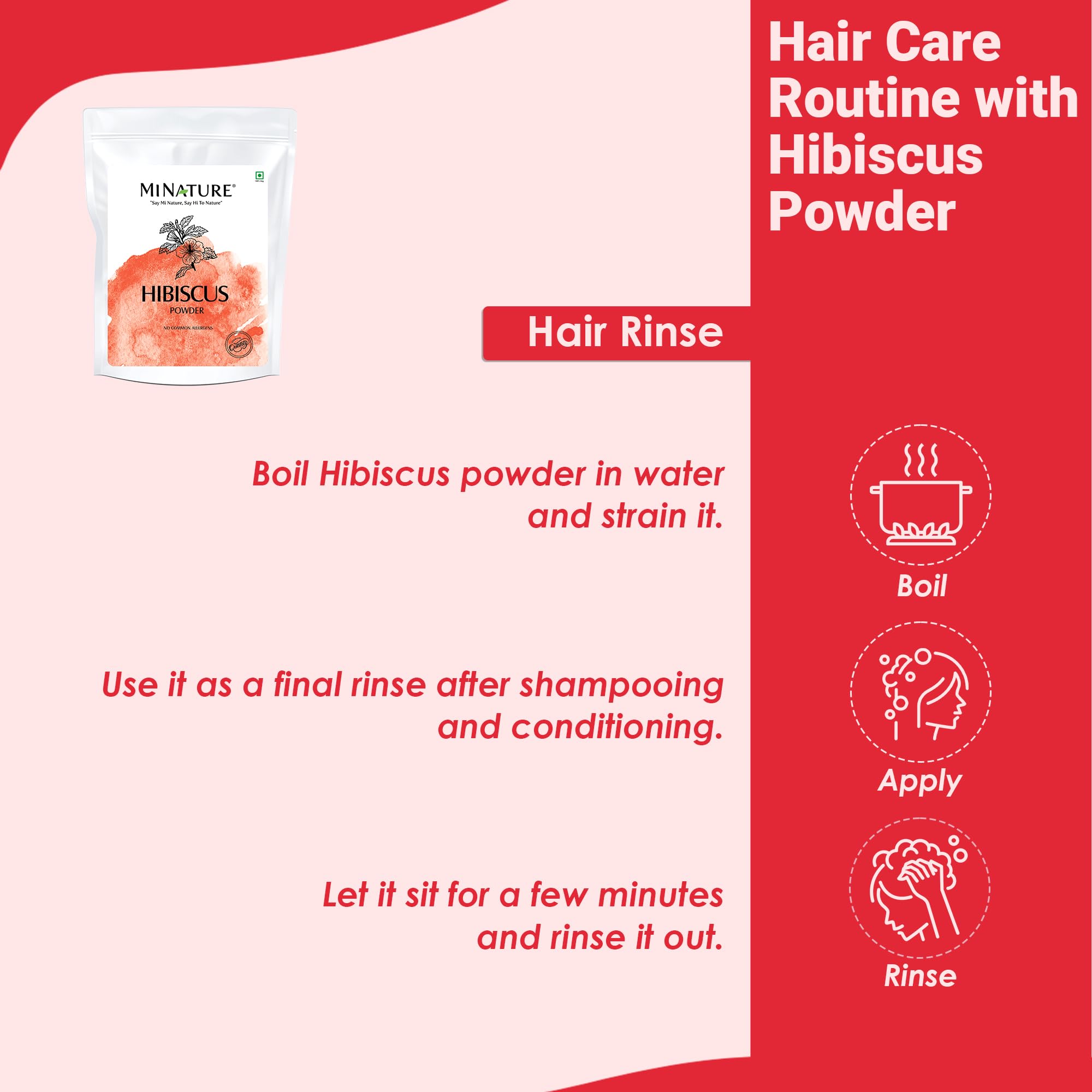 minature 100% Pure Hibiscus (Gudhal) Powder 114g (4 oz) | 100% Natural (Sabdariffa) Powderfor Hair Care, Face Pack, Tea & DIY Herbal Remedies - Image 6