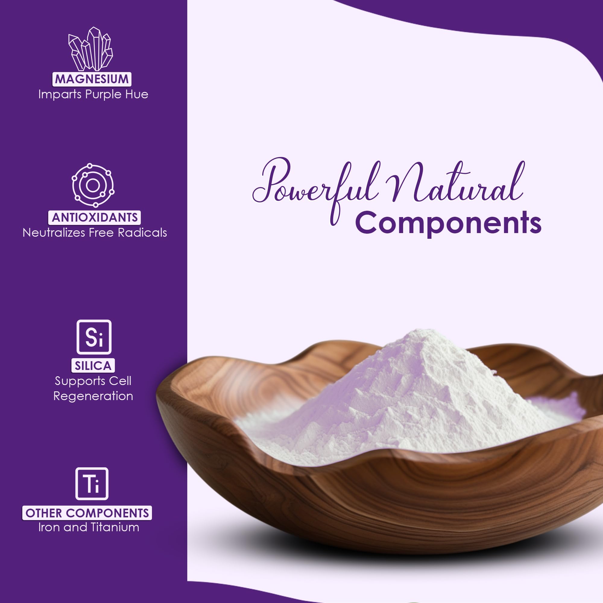 minature Brazilian Purple Clay |Mineral Rich for Detoxifying Skin | Deep Cleansing Face Mask | Ideal for Face Pack DIY Soap|227g(8 oz) - Image 4