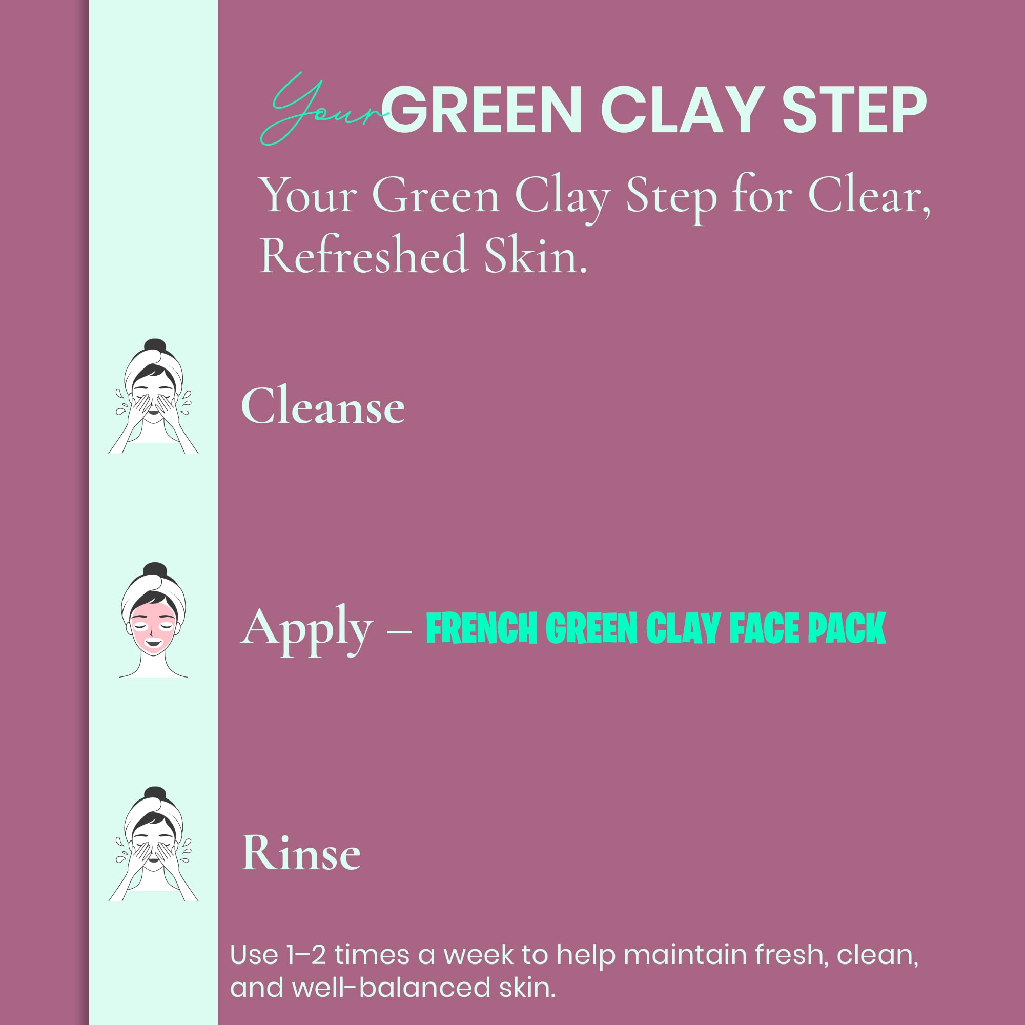 minature French Green Clay Powder (Montmorillonite)| For Skincare Face Masks, Face Scrubs, Body Cleansers| Pure & Natural Mask Powder For All Skin Types & Unisex Use| 100g(4 Oz) - Image 5