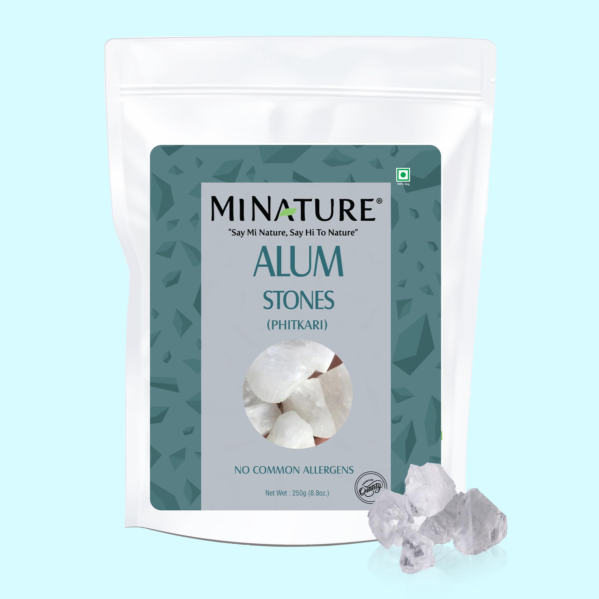 minature Potassium Alum Stone 250g |Phitkari Block| Pure Fitkari for Post Shave Care | Skin Care & Multiple Uses| Natural Deodorant - Image 8